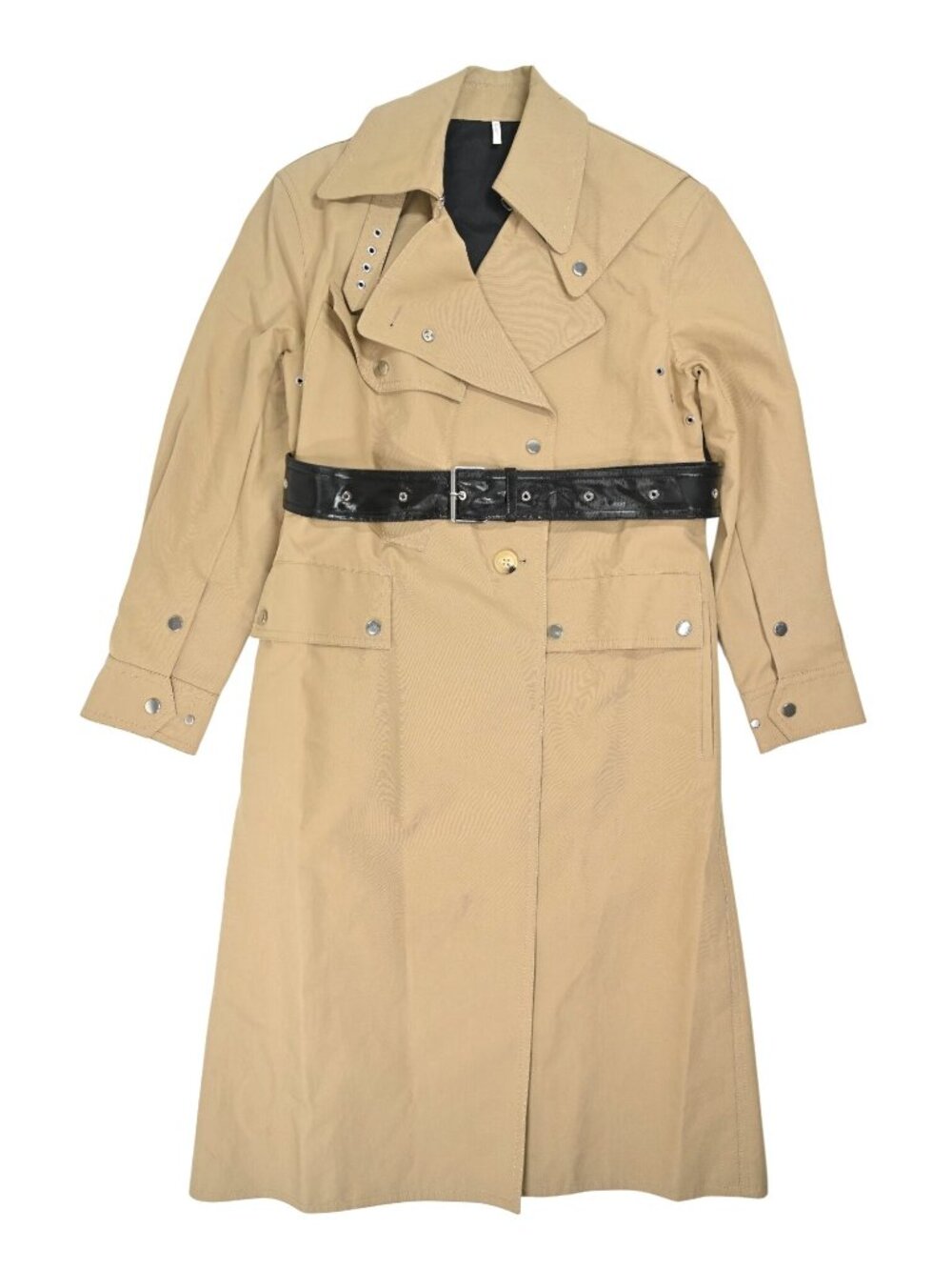 Helmut Lang Belted Trench Coat in Tan